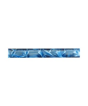 Charnwood AR19 Acrylic Pen Blank 19mm by 130mm in dark cyan with white swirl
