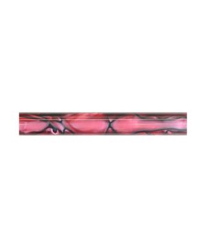 Charnwood AR20 Acrylic Pen Blank in carmine with black swirl, 19mm diameter by 130mm