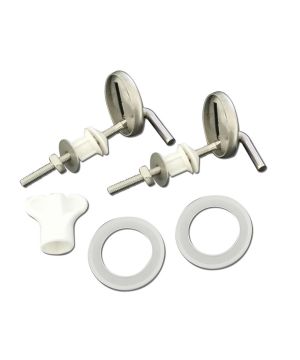 Blue Canyon TS-100 Stainless Steel Replacement Toilet Seat Hinge Set in Chrome