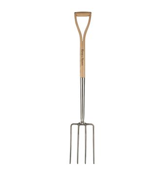 Kent & Stowe Stainless Steel Digging Fork with ash wood YD handle
