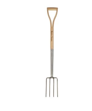 Kent & Stowe Stainless Steel Border Fork FSC 1040mm with ash wood YD handle