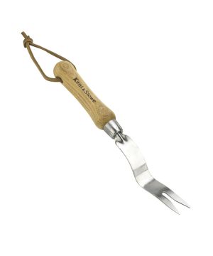 Kent & Stowe Stainless Steel Hand Daisy Grubber FSC with ash wood handle and 300mm length