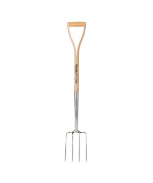 Kent & Stowe Garden Life Stainless Steel Digging Fork with ash wood YD handle and 4 prongs