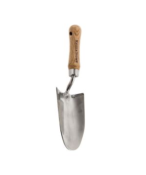Kent & Stowe Garden Life Stainless Steel Hand Trowel with ash wood handle, 250mm length and 0.196kg weight