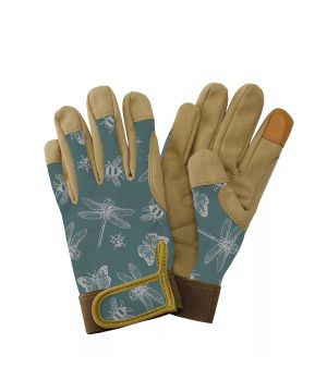 Kent & Stowe Teal Flutter Bugs Comfort Gloves size S