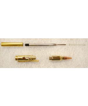 Charnwood Lock n Load Bullet Pen Kit 135mm in Gold