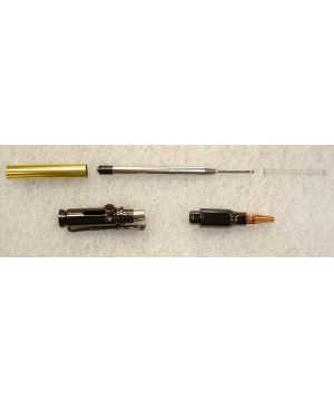 Charnwood Lock n Load Bullet Pen in Gun Metal, 135mm long