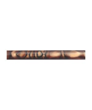 Charnwood AR21 acrylic pen blank in coffee with black swirl, 19mm diameter by 130mm length