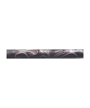 Charnwood AR24 acrylic pen blank in coffee with pink swirl measuring 19mm diameter by 130mm