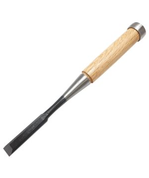 Asahi NK-112 Japanese 12mm Shirogami Nomi Chisel with red oak handle and iron hoop
