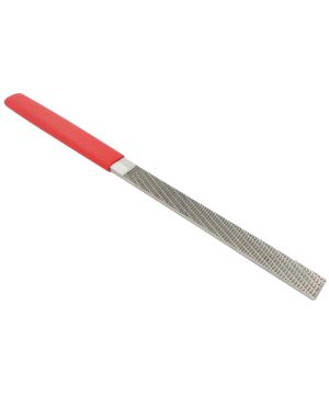Iwasaki CP-20N Japanese Chemically Polished Flat Needle File, 200mm x 10mm with red tang