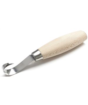 Beber BEBSEHKLH Single Edged Hook Knife Left Hand with 1095 high carbon steel blade and beech handle