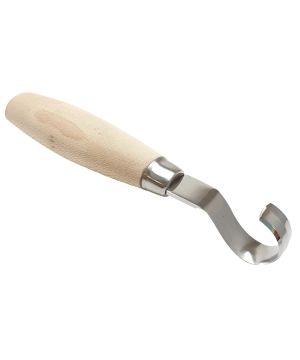 Beber BEBDEHK1 Deep Profile Double Edged Hook Knife with 1095 high carbon tool steel blade and beech handle