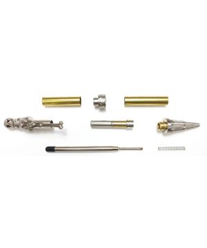 Charnwood Pirate Skull Twist Pen in Antique Silver