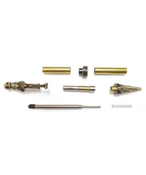 Charnwood PS2 Pirate Skull Twist Pen in Antique Bronze