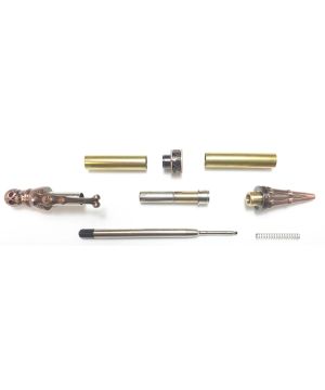 Charnwood Pirate Skull Twist Pen PS3 in Antique Rose Copper