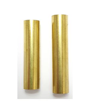 Charnwood Pirate Skull Twist Pen Tubes upper and lower set in brass