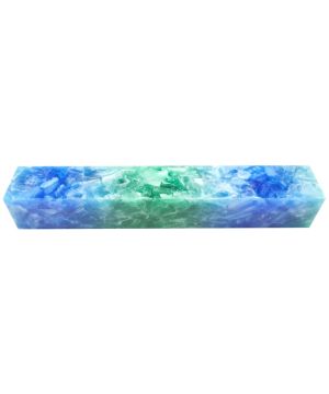 Charnwood AB06 Crush Acrylic Pen Blank 20mm x 20mm x 130mm in blue and green