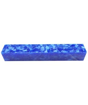 Charnwood AB12 Crush Acrylic Pen Blank 20mm x 20mm x 130mm in light blue with white