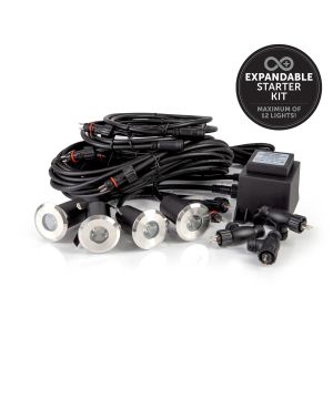 Ellumiere 01EL200 Deck Light Starter Kit with stainless steel housing and heavy duty glass lenses