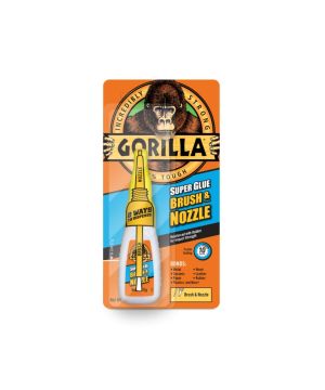 Gorilla Super Glue Brush and Nozzle 12g adhesive