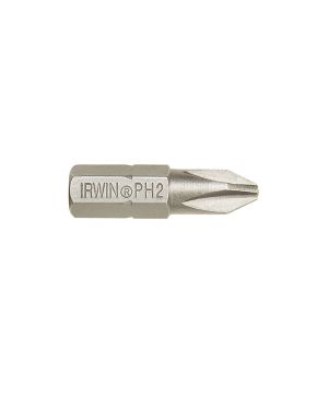 Irwin IRW10504387 Phillips PH1 25mm screwdriver bits, pack of 2