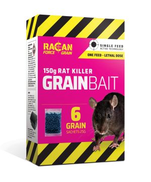 Racan R8913 Force Grain rodent control, 6 x 25g sachets