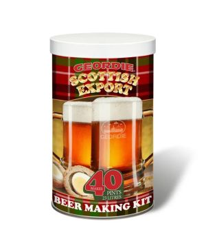 Geordie Scottish Export Beer Making Kit - 40 Pints in deep golden colour