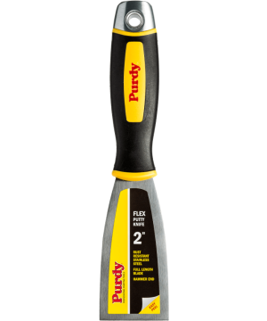 Purdy 2-inch Premium Flex Putty Knife with stainless steel blade and rubberized grip
