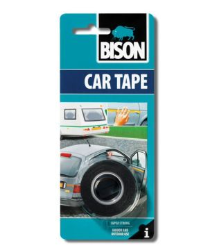 Bison Car Tape Roll, 1.5 m x 19 mm, double-sided self-adhesive foam tape in black