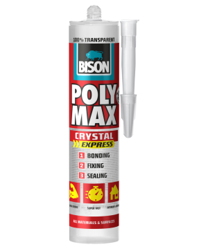 Bison Poly Max Crystal Express Adhesive and Sealant 300g transparent