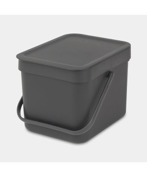 Brabantia Sort & Go 6L Waste Bin in grey