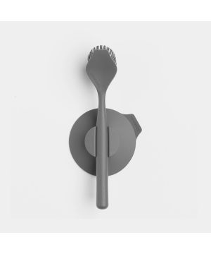 Brabantia 117589 Dish Brush with Suction Cup Holder in Dark Grey