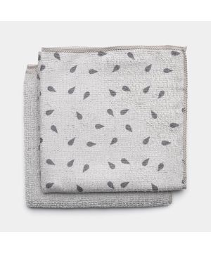 Brabantia 117688 Microfibre Dish Cloths in Light Grey, 2 pack