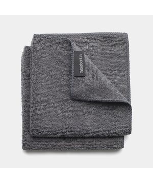 Brabantia 118029 Microfibre Dish Cloths in Dark Grey, 2 Pack