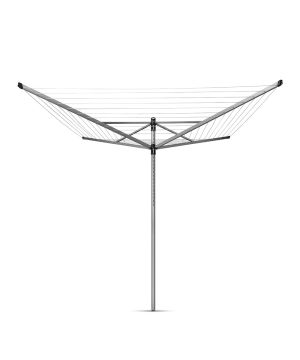 Brabantia Rotary Dryer Lift-O-Matic 60m with ground spike in silver