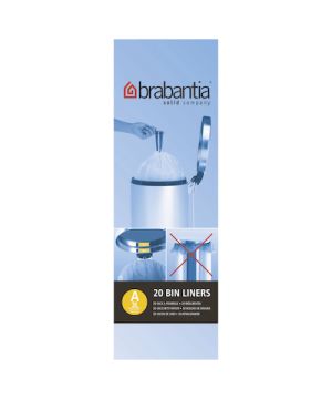 Brabantia 311727 Size A 3 Litre Bin Liners Pack of 20