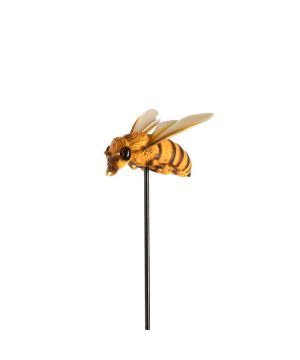 Fallen Fruits 37000552 Bee on Pole, 8.8x7.0x78.3 cm polyresin garden decor
