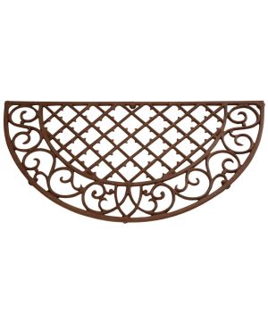 Fallen Fruits LH46 Cast Iron Half Round Doormat, 67.5 x 34.5 x 1.9 cm