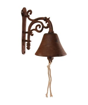 Fallen Fruits DB40 cast iron flower doorbell, 19cm wide, 11cm deep, 19.8cm high