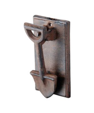 Fallen Fruits DB55 cast iron spade doorknocker, 8.4 x 5.5 x 16.2 cm