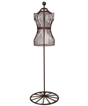 Fallen Fruits W9040 display figure, cast iron wire mannequin on stand, 33 x 50 x 159 cm