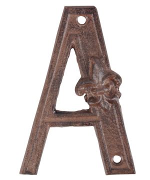 Fallen Fruits DB62-A cast iron house letter A, 8.4 x 1.2 x 12.2 cm