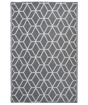 Fallen Fruits OC25 Garden Carpet Graphical Grey/White