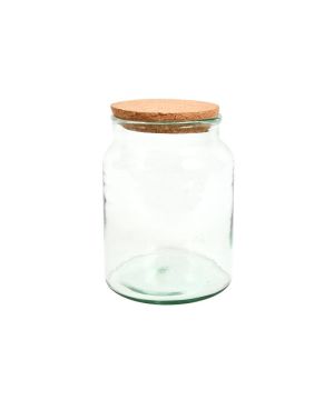 Fallen Fruits AGG68 Small Half Open Terrarium Bottle measuring 18.5x18.5x26.3 cm