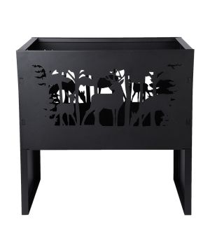 Fallen Fruits FF485 Rectangle Deer Firebasket measuring 50.1x30.2x50.5 cm