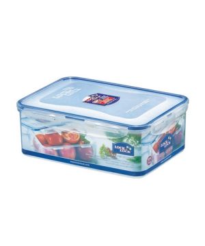 Lock & Lock HPL826 rectangular food storage container in natural, 2.6L capacity, 248 x 180 x 93mm