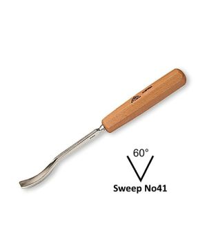 Stubai Spoon V-Parting Tool No41 Sweep 2mm with beechwood handle