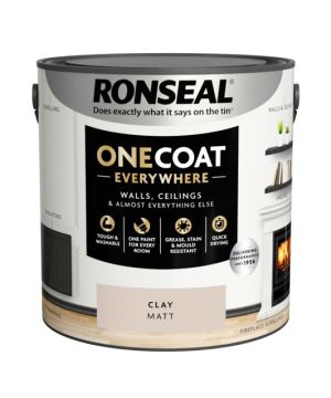 Ronseal One Coat Everywhere Matt Paint - Clay - 2.5L