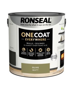 Ronseal One Coat Everywhere Matt Paint - Olive - 2.5L